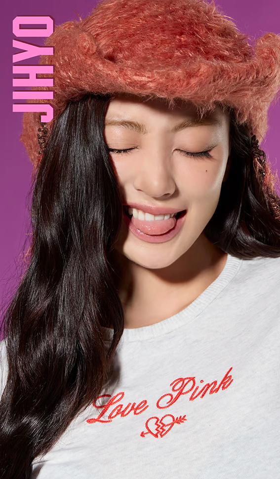 Jihyo in Victoria's Secret PINK's Wink collection